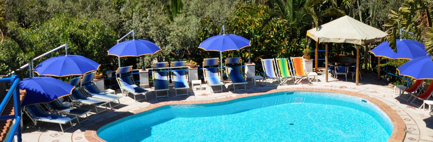 Pool and sun deck hotel in Capri